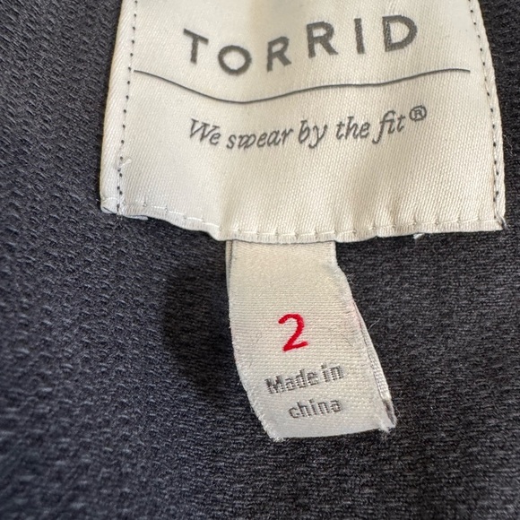 Torrid Denim twill Military Jacket black Jean Zip Coat woman’s 2 - Picture 8 of 11